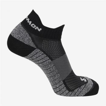 Calcetines de running Salomon Aero Ankle 2-pack negro y blanco, talla XL