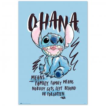 Póster Disney Lilo & Stitch Ohana