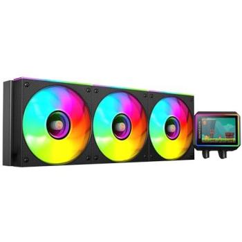Refrigeración Líquida AIO Mars Gaming ML-Vision II 360, 600W TDP, Bomba 4ª Gen con Pantalla IPS 2,8, 3 Ventiladores ARGB de 120mm,