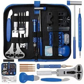 Kit de Reparación de Relojes,208 Pcs Herramientas de Reloj Barra de Resorte 52mm Profesional, Juego de Herramientas de Barra de Resorte Profesional