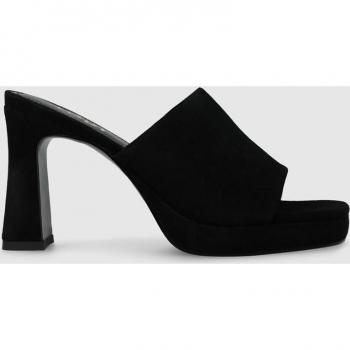 Mules de mujer Lodi en ante negro con plataforma