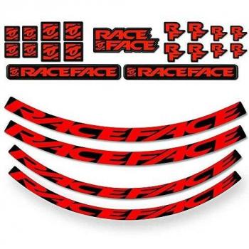 Race Face Kit de calcomanías para Llantas de tamaño pequeño, Color Rojo