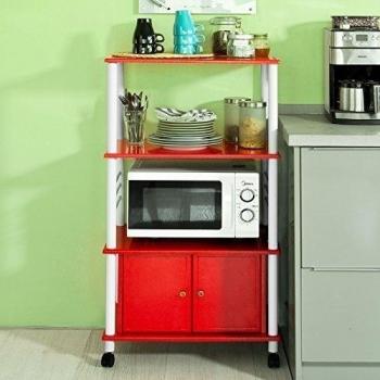 SoBuy® Carrito de cocina, estante de cocina, estante con ruedas, estantería de cocina, FRG12-R