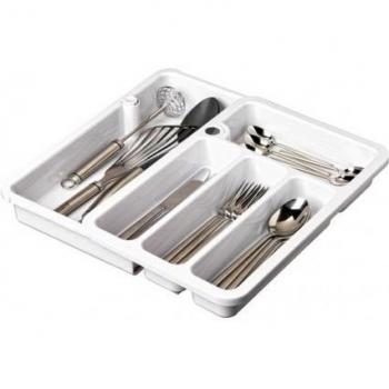 Toyma 0363/10 - Portacubiertos extensible, color blanco