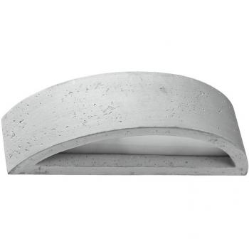Aplique de Pared Atena en Hormigón con Detalles en Vidrio Gris