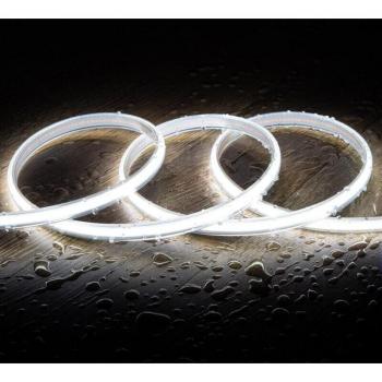 Tira LED Regulable 220V COB 320 LED/m Blanco Frío IP65 CRI90 Ancho 12mm Corte 50cm 9m