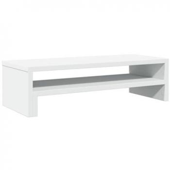 White Engineered Wood Monitor Stand 54x22x15 cm