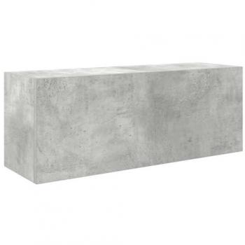 Mueble de Pared para Baño en Madera de Ingeniería Gris Hormigón 80x25x30 cm