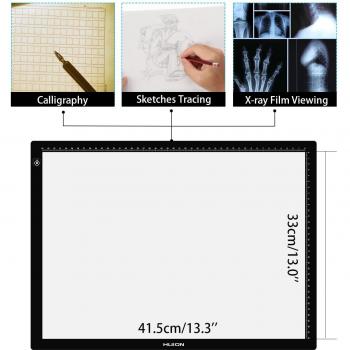 Huion A3 LED Touch ADJUSTABLE Illumination Lightbox Astronomy Flat Lightpad for Craft Design Photo Tracing