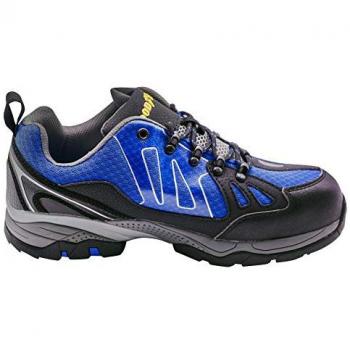 Goodyear Zapatos de Seguridad S1P SRA Unisex - Protección Compuesta - Suela Antideslizante - Tejido Mesh Deportivo Azul y Negro - Talla 39