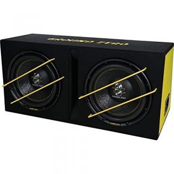 Subwoofer Doble Ground Zero GZIB 2.12SPL de 30cm, 2000W SPL Bassreflex para Auto