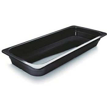 Lacor 66765J - Cubeta negra melamina gn 2/4 530x160x65