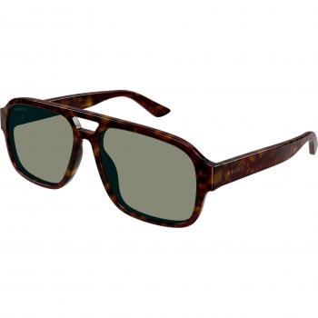 Gucci GG1342S Col. 003 Men's Pilot Sunglasses, Brown, Size: 59 MM