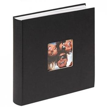Walther Design - Álbum de Fotos Fun, con Recorte para Foto, Color Negro, 30 x 30 cm