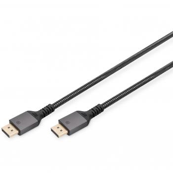 Cable DisplayPort DIGITUS DB-340201-010-S, 1 m, Negro, versión 1.4, soporte 8K
