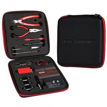 Homecube Coil-Tool Kit para el kit de Do-it-yourself-kit atomizador V2 Reconstrucción Vape Mod bricolaje 6-en-1-Coil-herramienta para el cebo de la bobina V2, Ohm-Metros Alicates diagonales tijeras, pinzas de cerámica Kanthel en la caja del metal