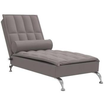 Sofá diván de masaje con cojín de tela taupe Vidaxl Gris Topo, sofá tumbona moderna, diván moderno, tumbona de dormitorio