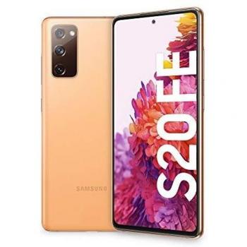 Samsung Smartphone Galaxy S20 FE con Pantalla Infinity-O FHD+ de 6,5 Pulgadas, 6 GB de RAM y 128 GB de Memoria Interna Ampliable, Batería de 4500 mAh y Carga rápida Naranja