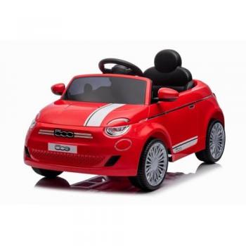 Vehículo eléctrico Fiat 500 12V Rojo con licencia, control parental por R/C, batería de 12V y garantía de 3 años (modelo 711T00853 CPA Toy Group)