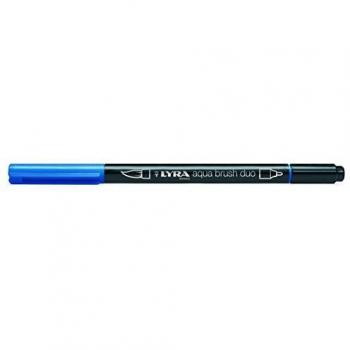 Lyra 6520051 - Rotulador acuarelable, doble punta, color azul