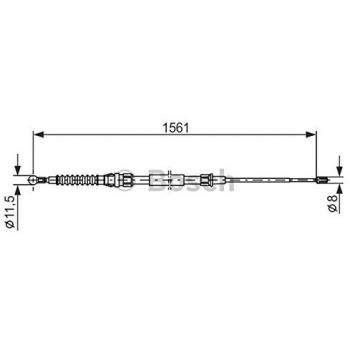 Bosch 1 987 477 942 Cable De Accionamiento, Freno De Estacionamiento