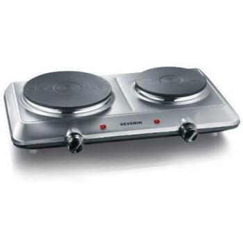 Severin DK 1014 - Hornillo de mesa de 2 fuegos, 2500 W
