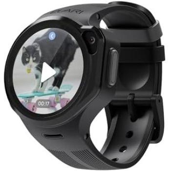 Reloj Inteligente Infantil Elari KidPhone 4G - Pantalla 1.3, GPS, Bluetooth, Wi-Fi, IP67, Llamadas de Audio y Video, Botón SOS, Cámara (Negro)