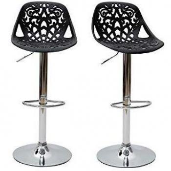 Taburetes de bar diseño barroco negro Barocca