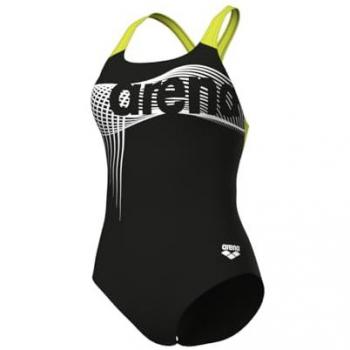 Bañador de natación Arena Wake Pro Back mujer negro
