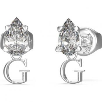 Pendientes Studs party de acero plateado Guess