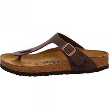 Birkenstock Gizeh Habana Oiled Nubuck Leather Sandals for Women - Size 43