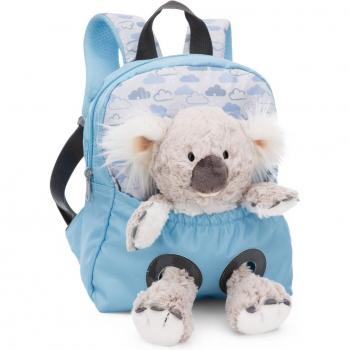 Mochila con Peluche NICI Koala Travel Friends extrasuave acostado, dimensiones 21x26 cm, 25 cm de altura