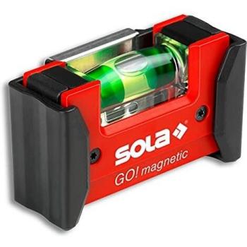 Sola GOMAGNETICCLIP - Nivel de burbuja compacto GO! Magnetic CLIP