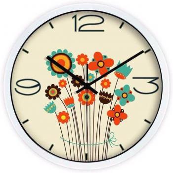 ZHGI Reloj de pared silencioso, jardín salón creativo reloj de cuarzo, relojes de arte caliente de moda y relojes, 12 pulgadas,C