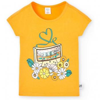 Camiseta de niña de manga corta con dibujo frontal - BCI