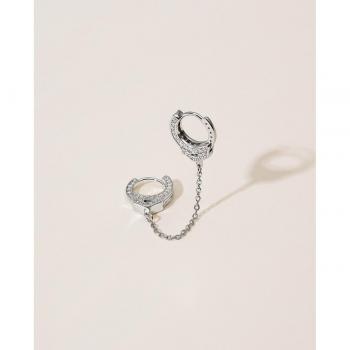 Ear Candy - Piercing múltiple Unis par l'amour de plata bañado en rodio