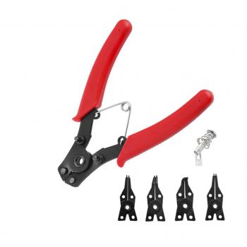 Alicate de puntas intercambiables para arandelas circlip 4-en-1 155mm Workpro