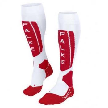 Calcetines de esquí mujer Falke SK5 Expert (blanco y rojo) 39-40