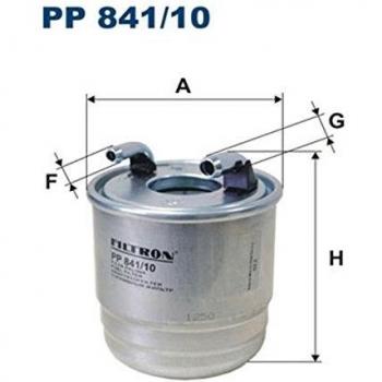 Filtro de combustible FILTRON PP 841/10, tipo de producto: Filtro de combustible, características: diseñado para filtrar impurezas del combustible, compatible con una variedad de vehículos, alta eficiencia en la retención de partículas, fácil