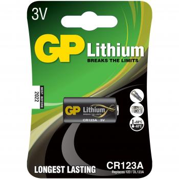 GP CR123A - Batería de litio, 3V