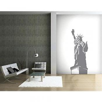Sylvia Freidler WTD SF406 - Adhesivo Decorativo para Pared, diseño de la Estatua de la Libertad, Color Berenjena, 311 x 122 cm