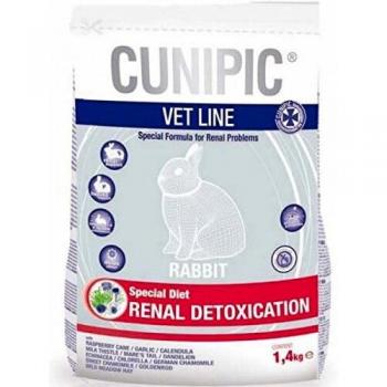 Cunipic VETLINE Comida Conejo Dieta RENAL 1,4KG, Negro, 1.4