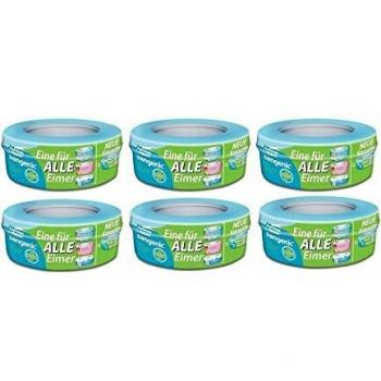 Sangenic 6 rollos de cinta universal para todos los Sangenic cubo de basura para pañales