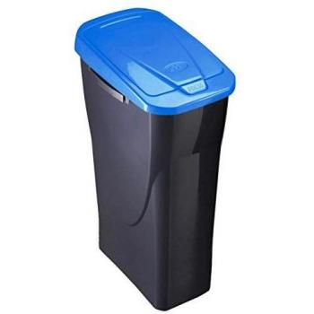mondex Cubo 25 L ECOBIN con Tapa de Color Azul 21,5x36x51 cm, Mediano