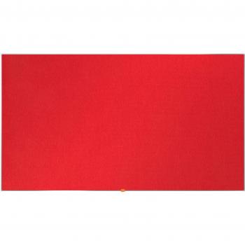 Nobo - 1905313 Tablón de Anuncios de Fieltro Fijo, Color Rojo