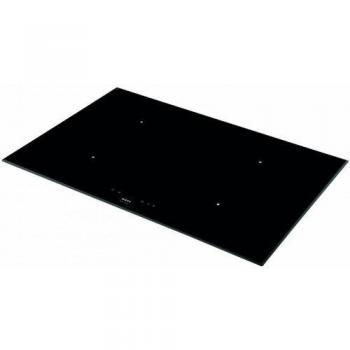 Placa de Inducción Novy 1724 - 4 Fuegos, Ancho 75 cm, Profundidad 49 cm, Diseño con Bordes Facetados, Color Negro