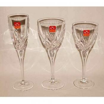 Rcr Trix Juego Copas, Vidrio, Transparente, Juego de 18 Piezas