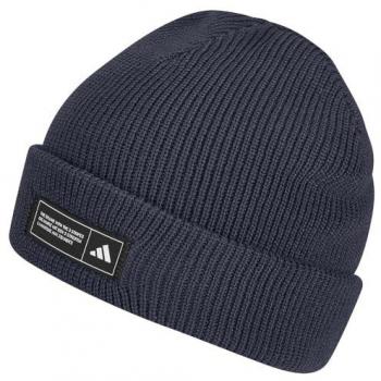Adidas Men's Essentials Beanie - One Size, Shadow Navy/Black/White, 100% Polyacrylic, Knitwear