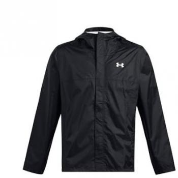 Chaqueta impermeable con capucha Under Armour Stormproof Cloudstrike 2.0 para hombre, color negro, talla S