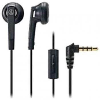 Audio Technica BK Wired Earphones with Microphone Black ATH-C505iS